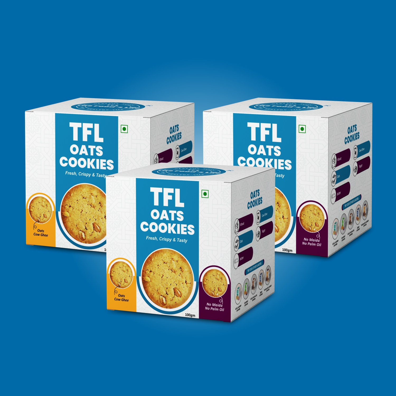 Oats Cookies Pack of 3 (100gm x 3)